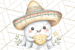 Taco Ghost Clipart PNG, Mexican Fiesta Clip Art Product Image 3
