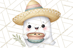 Taco Ghost Clipart PNG, Mexican Fiesta Clip Art Product Image 4