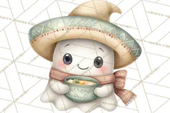 Taco Ghost Clipart PNG, Mexican Fiesta Clip Art Product Image 5