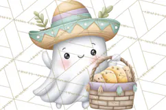 Taco Ghost Clipart PNG, Mexican Fiesta Clip Art Product Image 3