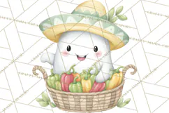 Taco Ghost Clipart PNG, Mexican Fiesta Clip Art Product Image 4