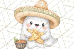 Taco Ghost Clipart PNG, Mexican Fiesta Clip Art Product Image 5