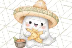 Taco Ghost Clipart PNG, Mexican Fiesta Clip Art Product Image 5