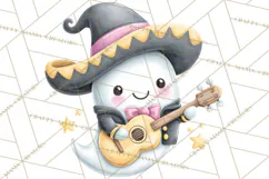 Taco Ghost Clipart PNG, Mexican Fiesta Clip Art Product Image 4