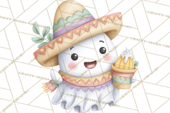 Taco Ghost Clipart PNG, Mexican Fiesta Clip Art Product Image 4