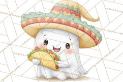 Taco Ghost Clipart PNG, Mexican Fiesta Clip Art Product Image 4