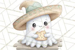 Taco Ghost Clipart PNG, Mexican Fiesta Clip Art Product Image 3