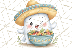 Taco Ghost Clipart PNG, Mexican Fiesta Clip Art Product Image 5
