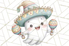 Taco Ghost Clipart PNG, Mexican Fiesta Clip Art Product Image 5