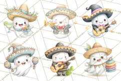 Taco Ghost Clipart PNG, Mexican Fiesta Clip Art Product Image 9