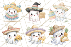Taco Ghost Clipart PNG, Mexican Fiesta Clip Art Product Image 2