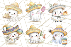 Taco Ghost Clipart PNG, Mexican Fiesta Clip Art Product Image 4