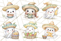 Taco Ghost Clipart PNG, Mexican Fiesta Clip Art Product Image 8