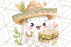 Taco Ghost Clipart PNG, Mexican Fiesta Clip Art Product Image 5