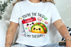 Taco To My Tuesday Funny Valentine Png Product Image 3