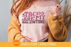 Tacos are my valentine | Funny valentine svg quote Product Image 3
