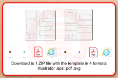 Laser cut SVG Memo pad holder template digital download Product Image 5