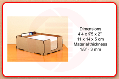 Laser cut SVG Memo pad holder template digital download Product Image 2