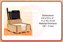 Laser cut SVG Memo pad holder template digital download Product Image 4