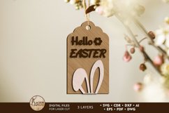 Easter Tag Decorative Laser Cut File Product Image 1