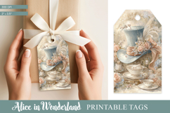 Alice in Wonderland Tea Party Gift Tag Product Image 1