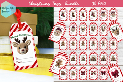 Christmas Gift Tag Printable, Latch Hook Yarn PNG Product Image 1
