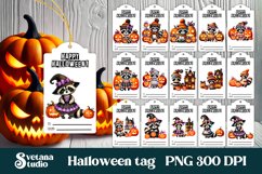 Halloween tags printable | Halloween raccoon gift tag Product Image 1