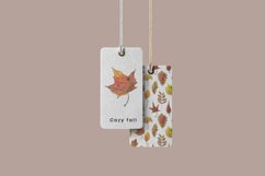 Fall digital paper, Watercolor autumn leaf seamless pattern Product Image 5