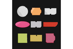 Vintage paper tags labels set background Product Image 1