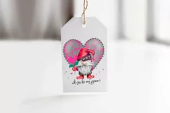 Will you be my Gnomie Valentines Day watercolor sublimation Product Image 3