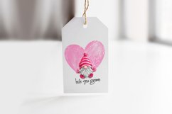 Love you Gnomie Valentines Day watercolor sublimation design Product Image 6