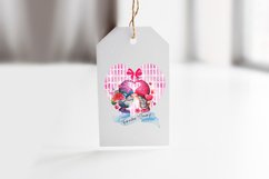 Valentine&#039;s Day Gnome Couple Sublimation, Watercolor clipart Product Image 4