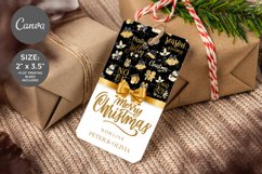 Black and Gold Christmas Gift Tag Product Image 1