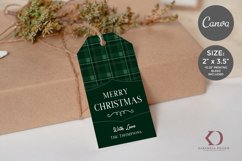 Modern Plaid Christmas Gift Tag Template Product Image 3