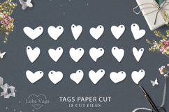 Tags heart template svg /Heart tag silhouette Product Image 1