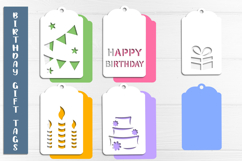 Birthday gift tags, Laser cut happy birthday, Layered svg Product Image 2
