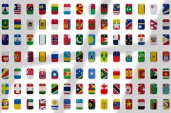 All World Countries. National Clip Art. Politic gift tags Product Image 3