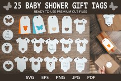 25 Baby Shower Gift Tags Bundle SVG files, tags for presents Product Image 1