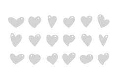 Tags heart template svg /Heart tag silhouette Product Image 2