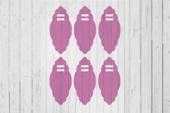 Ornate oval Keyring display card template svg dxf png ai fil Product Image 1