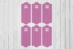 Round top bottom Keyring display card template svg dxf png a Product Image 1