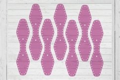 key fob fold over long diamond with holes shape key chain te Product Image 1