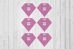 Diamond Keyring display card template svg dxf png ai files Product Image 1