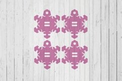 Snowflake badge display card template svg dxf png ai files Product Image 1