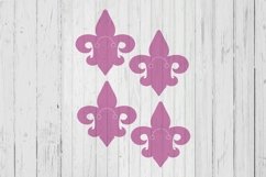fleur de lis Keyring display card template svg dxf png ai fi Product Image 1