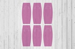 Bowed Keyring display card template svg dxf png ai files Product Image 1