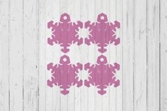 Snowflake necklace display card template svg dxf png ai file Product Image 1