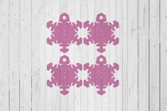 Snowflake ring display card template svg dxf png ai files Product Image 1