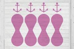 Anchor Key fob chain template svg dxf png ai cut files Product Image 1