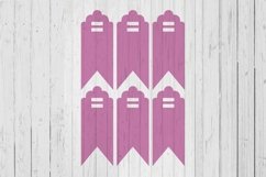 Scallop arrow Keyring display card template svg dxf png ai f Product Image 1